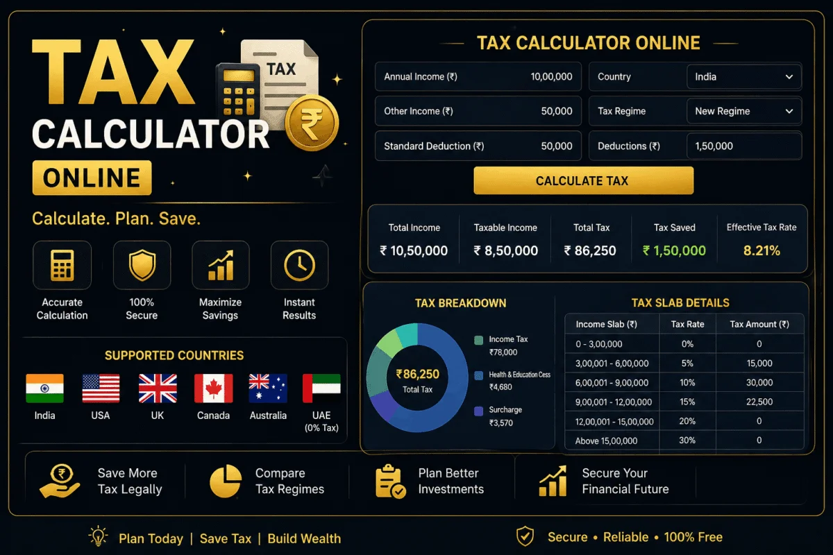 Tax Calculator Online ,Complete Guide to Save Tax Smartly in 2026