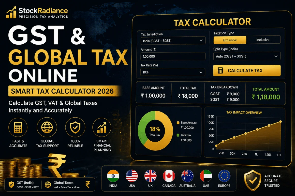 GST Calculator & Global Tax Online Calculator 2026 – Calculate GST, VAT & Tax Easily